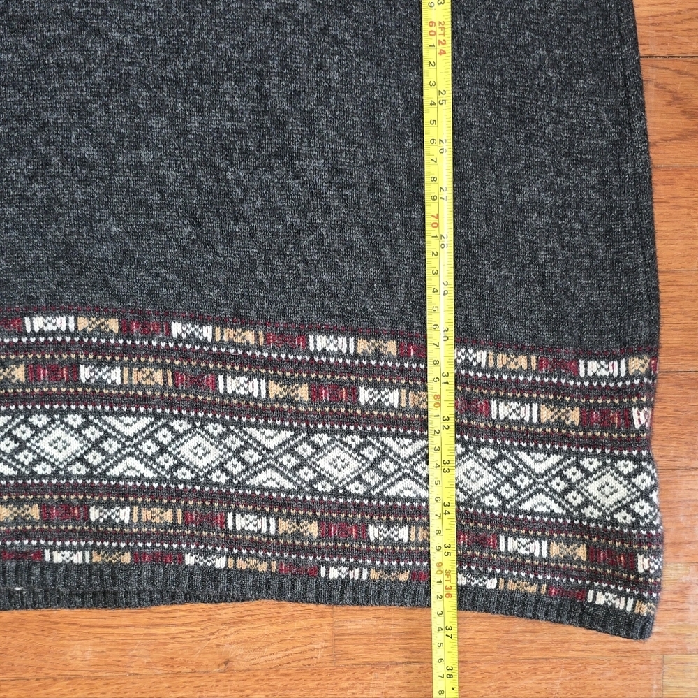 Sherpa Adventure Gear Merino Wool Alpaca Knit Maya Sweater Dress Gray Sz.Large - Picture 10 of 11